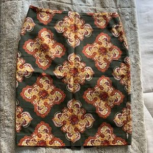 Loft | Patterned pencil skirt